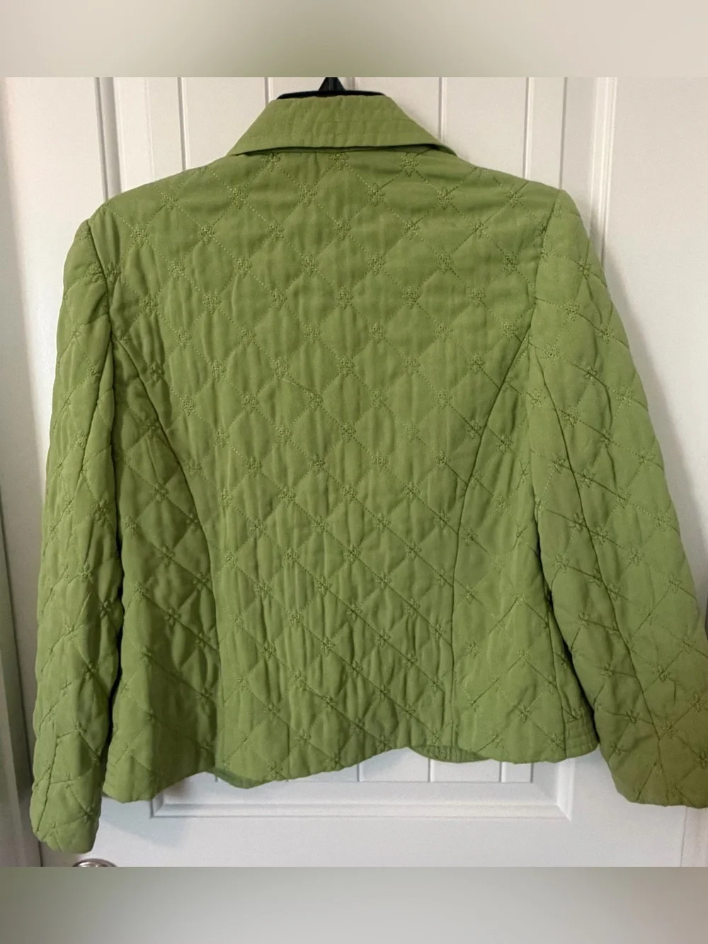 Requirements Lime Green Quilted Utility Jacket for Women